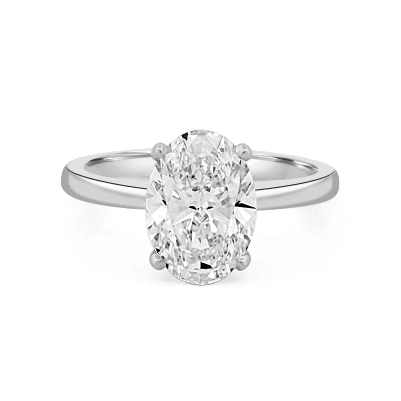 Klassieke Ovale Solitaire Ring