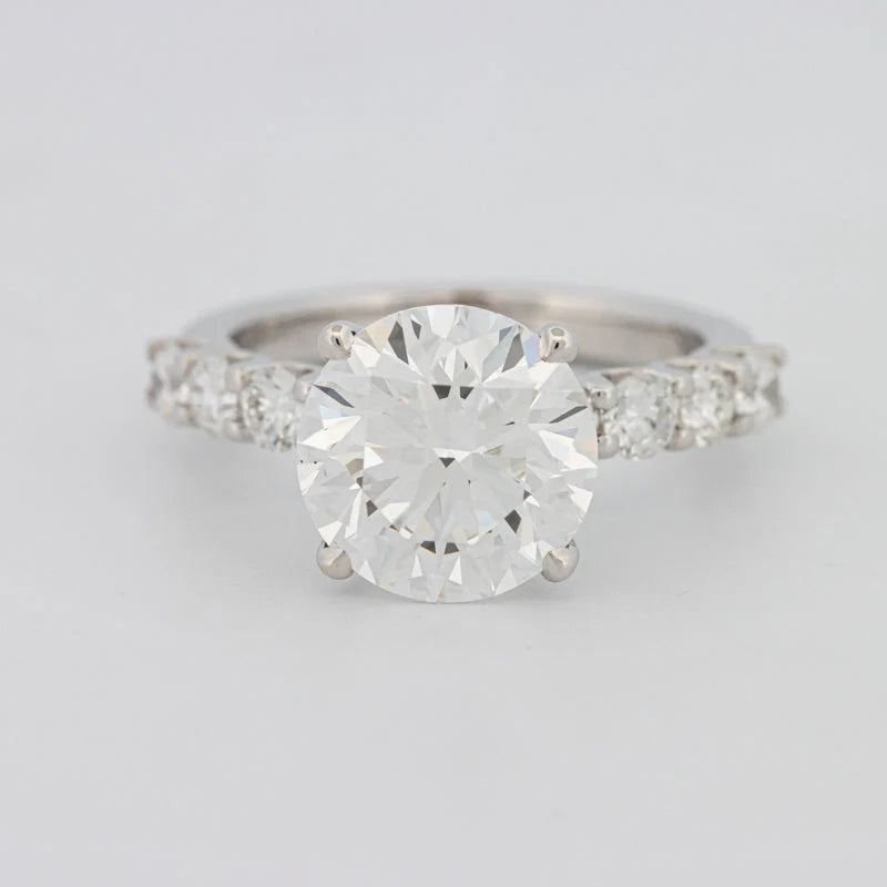 “Eydís” Solitaire Pavé Ring
