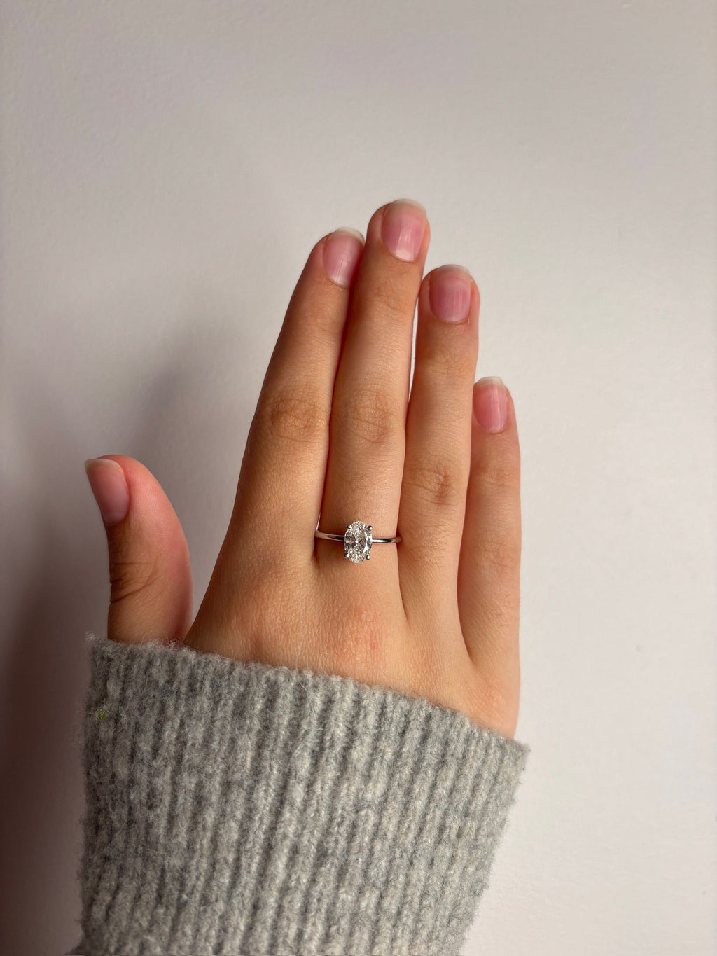 Klassieke Ovale Solitaire Ring