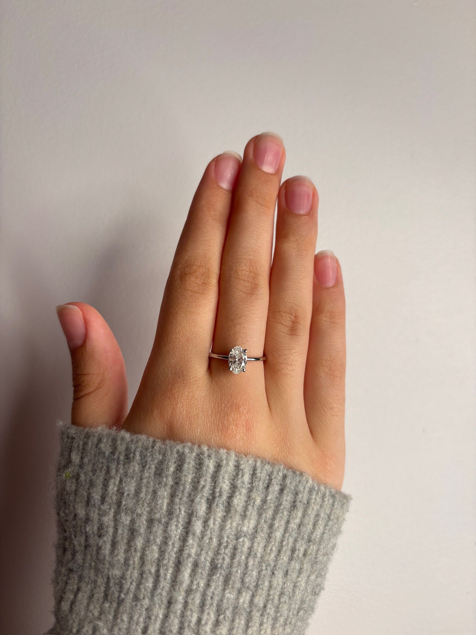 Klassieke Ovale Solitaire Ring