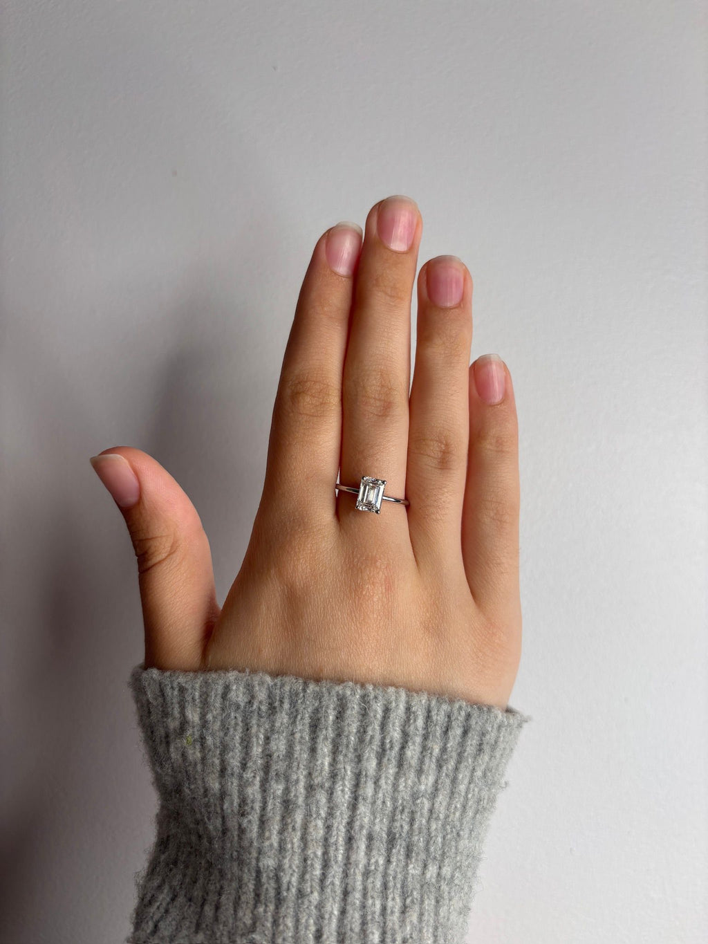 Klassieke Radiant Cut Solitaire Ring 1,30 ct