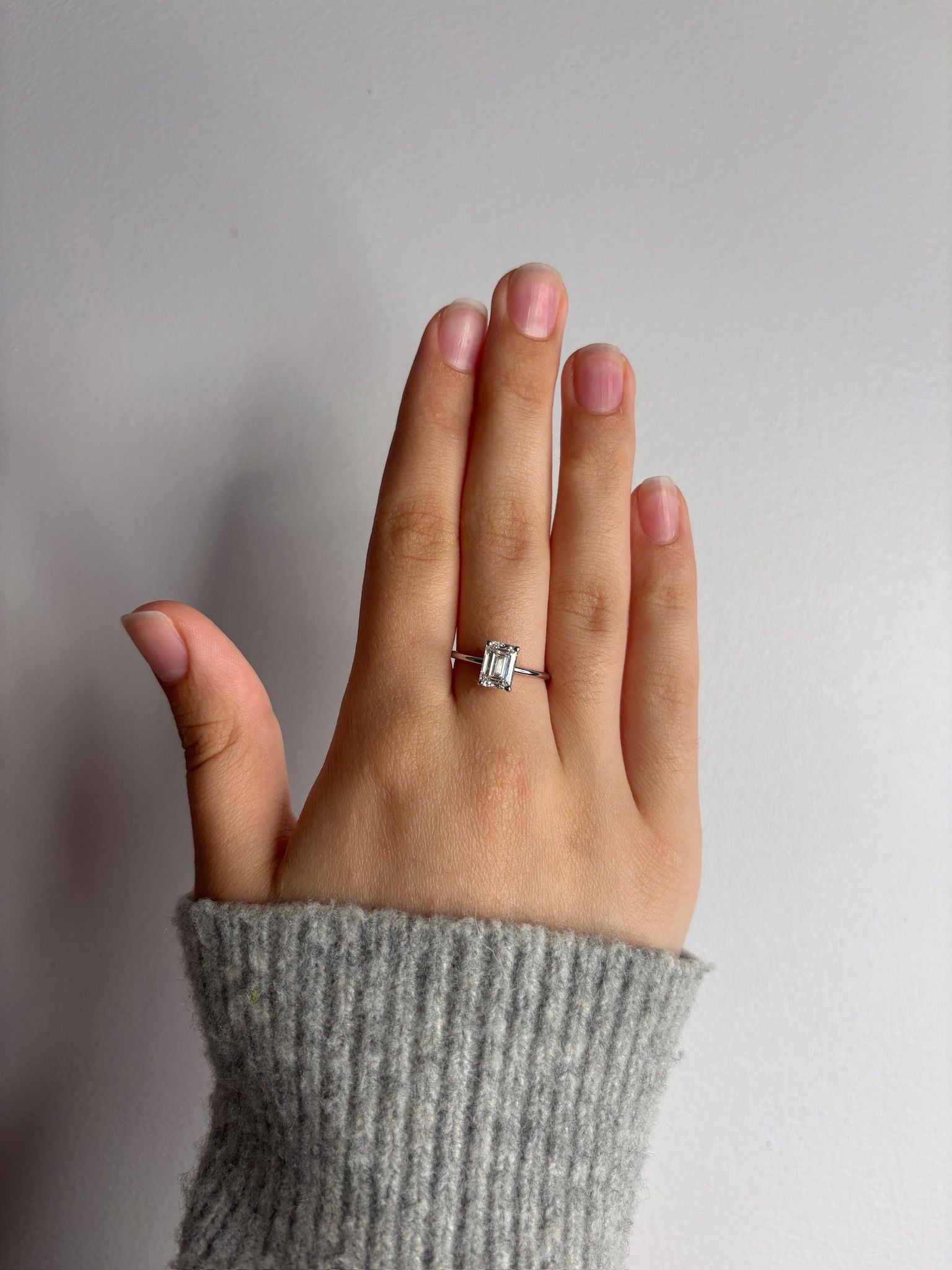 Klassieke Radiant Cut Solitaire Ring 1,30 ct